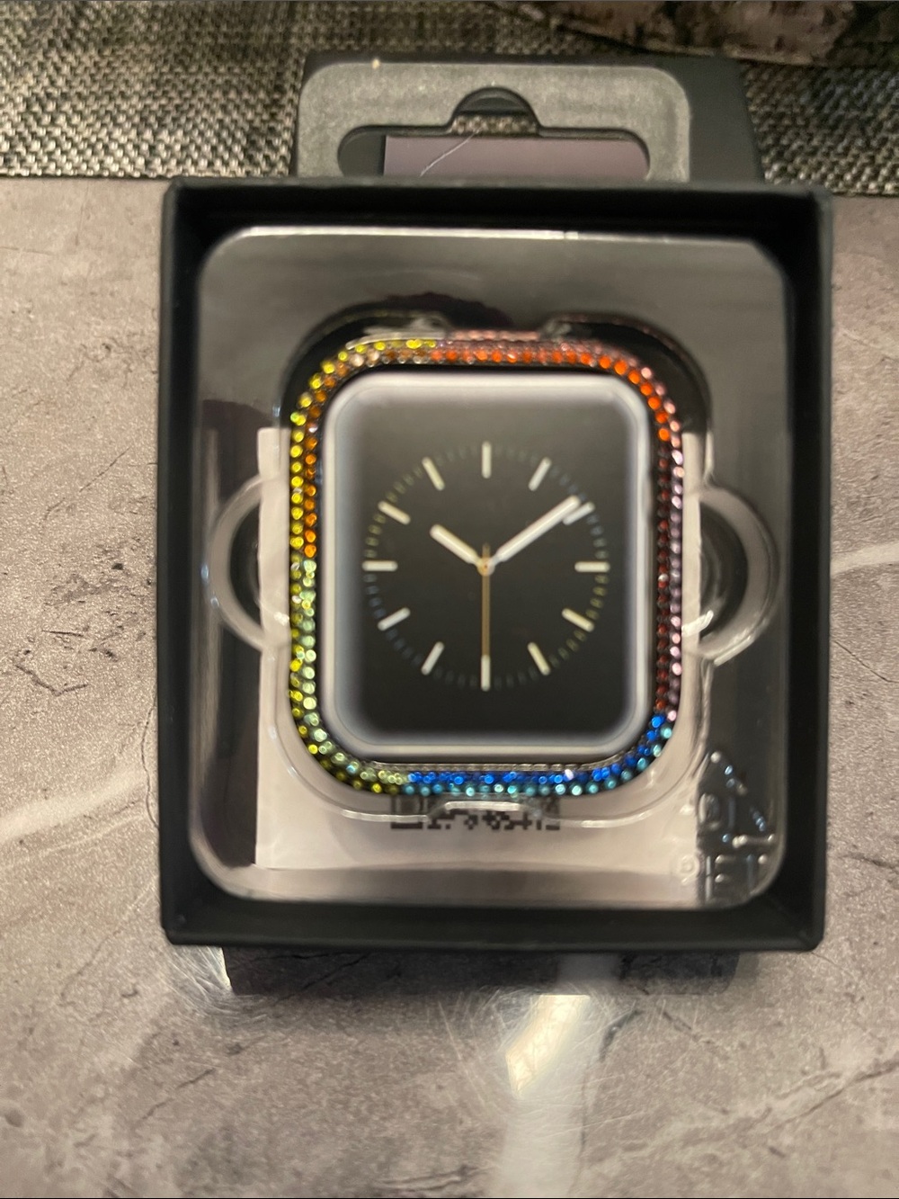 Rainbow Crystal Bezel Case for Smartwatch - Multicolor